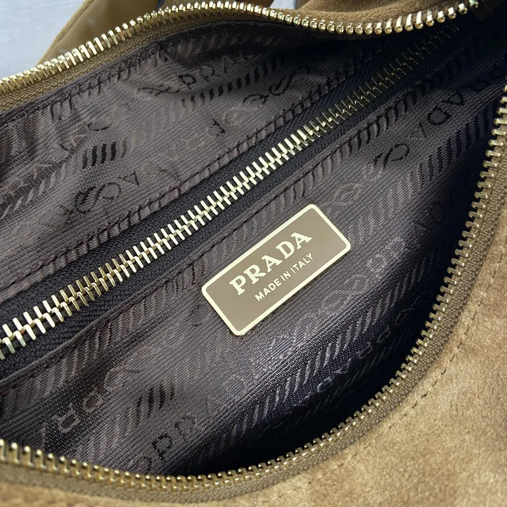 Prada Women Explore Large Suede Bag-Brown - image 10