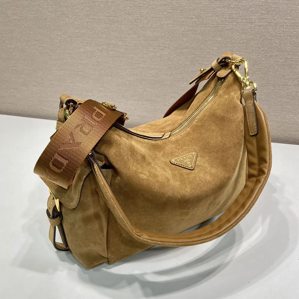 Prada Women Explore Large Suede Bag-Brown - image 4
