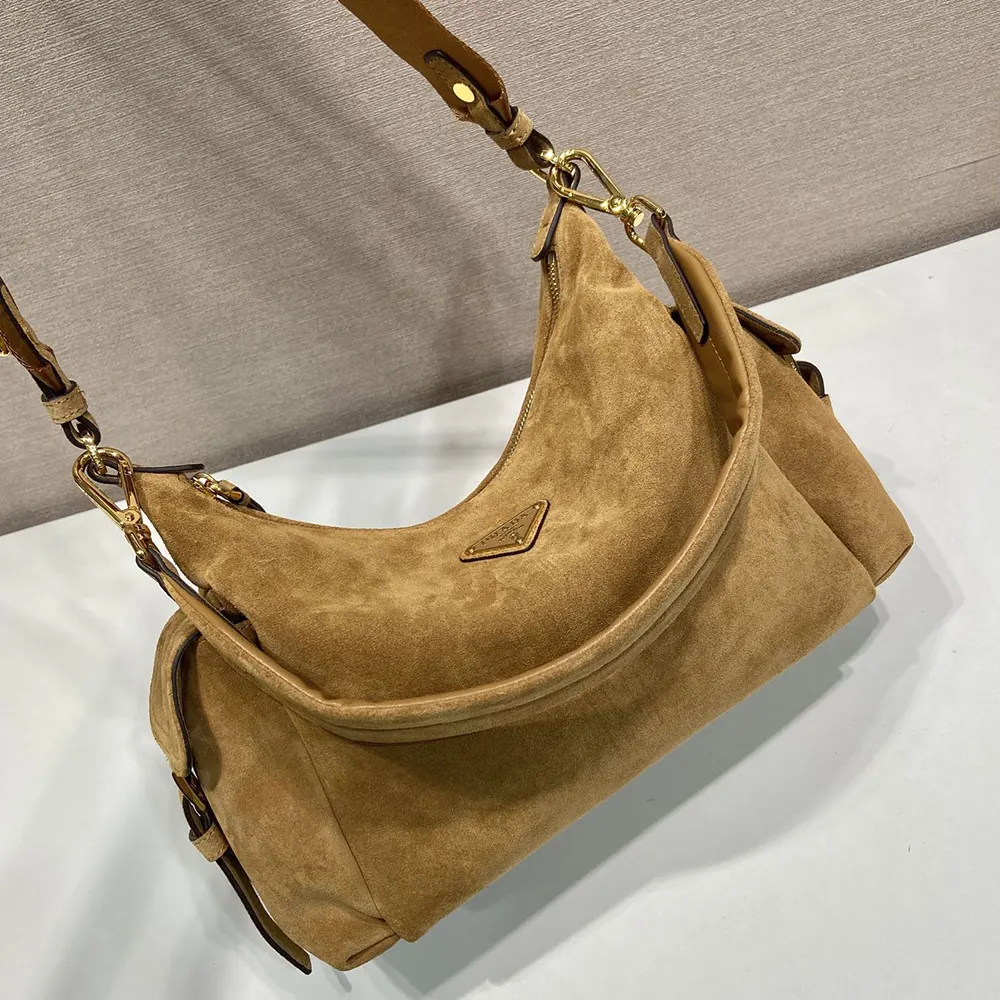 Prada Women Explore Large Suede Bag-Brown - image 5