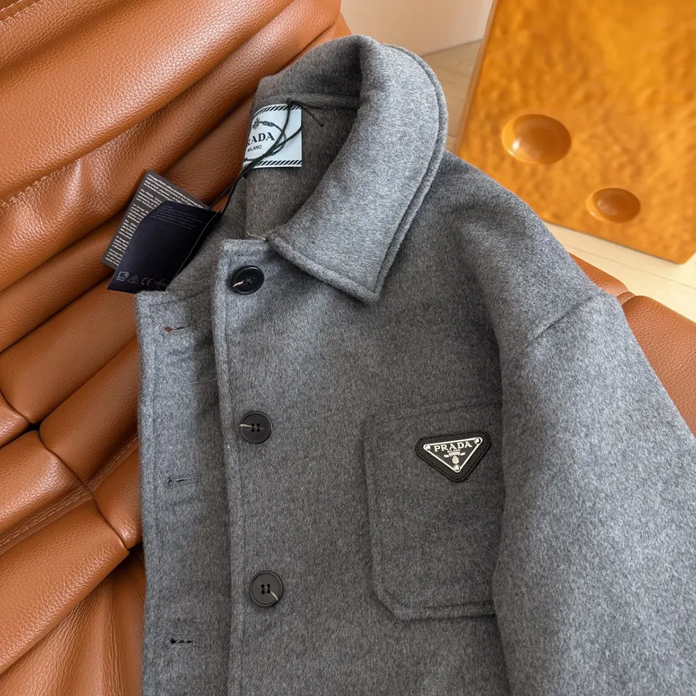 Prada Women Single-Breasted Double Cashwool Caban Jacket - image 7
