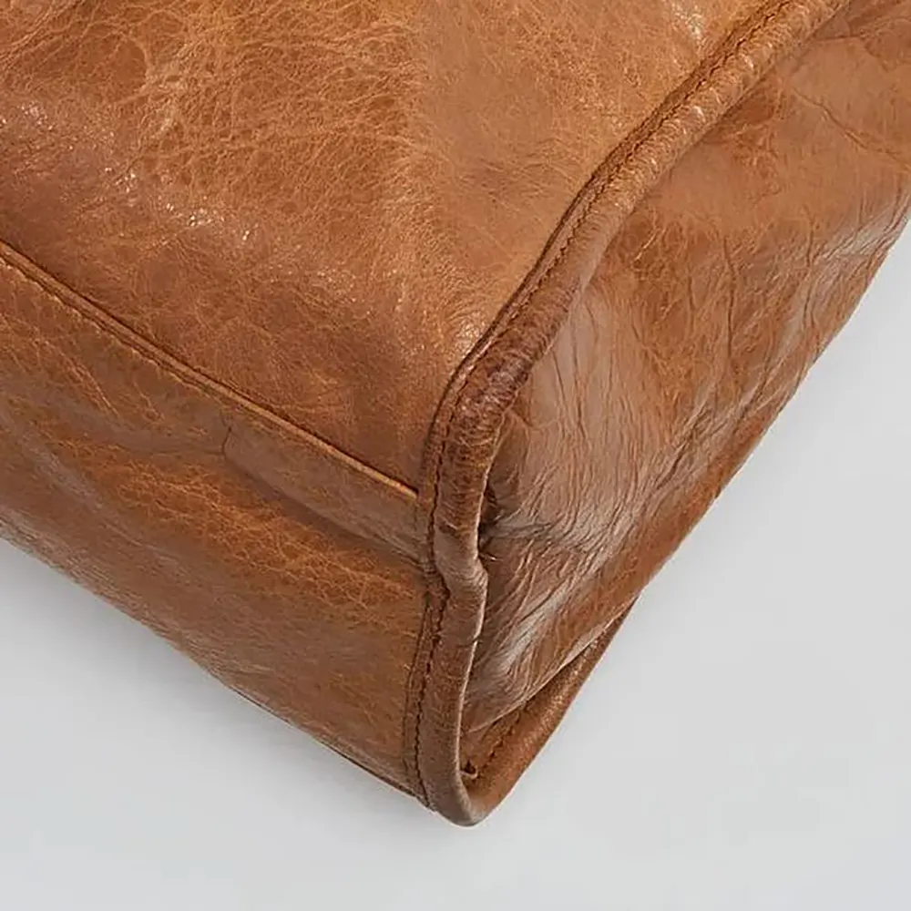 Balenciaga Women Le City Medium Bag Metallized in Brown - image 9
