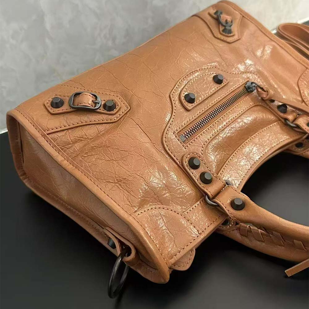 Balenciaga Women Le City Small Bag Metallized in Brown - image 5