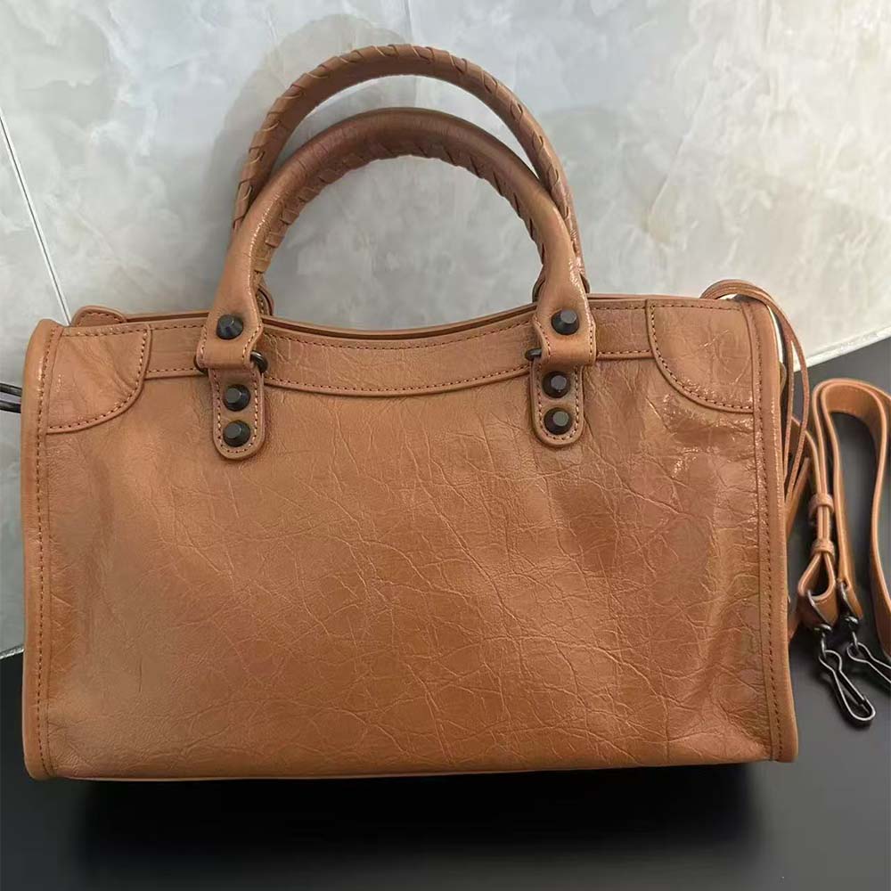 Balenciaga Women Le City Small Bag Metallized in Brown - image 4