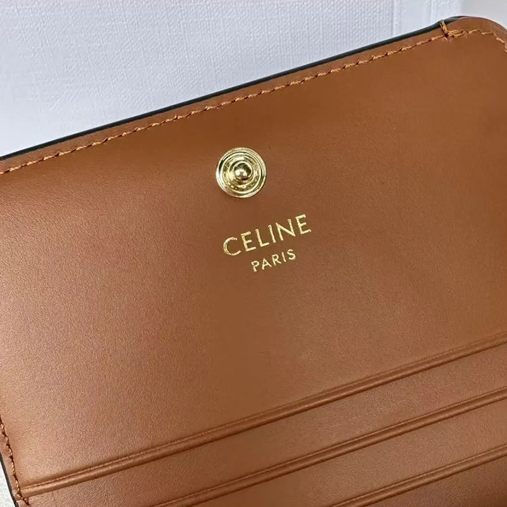 Celine Women Triomphe Compact Wallet In Triomphe Canvas - image 7