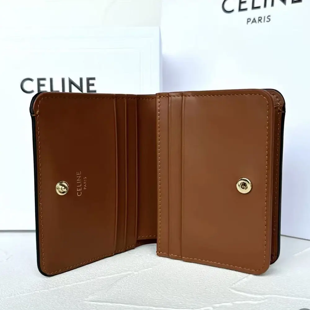 Celine Women Triomphe Compact Wallet In Triomphe Canvas - image 6