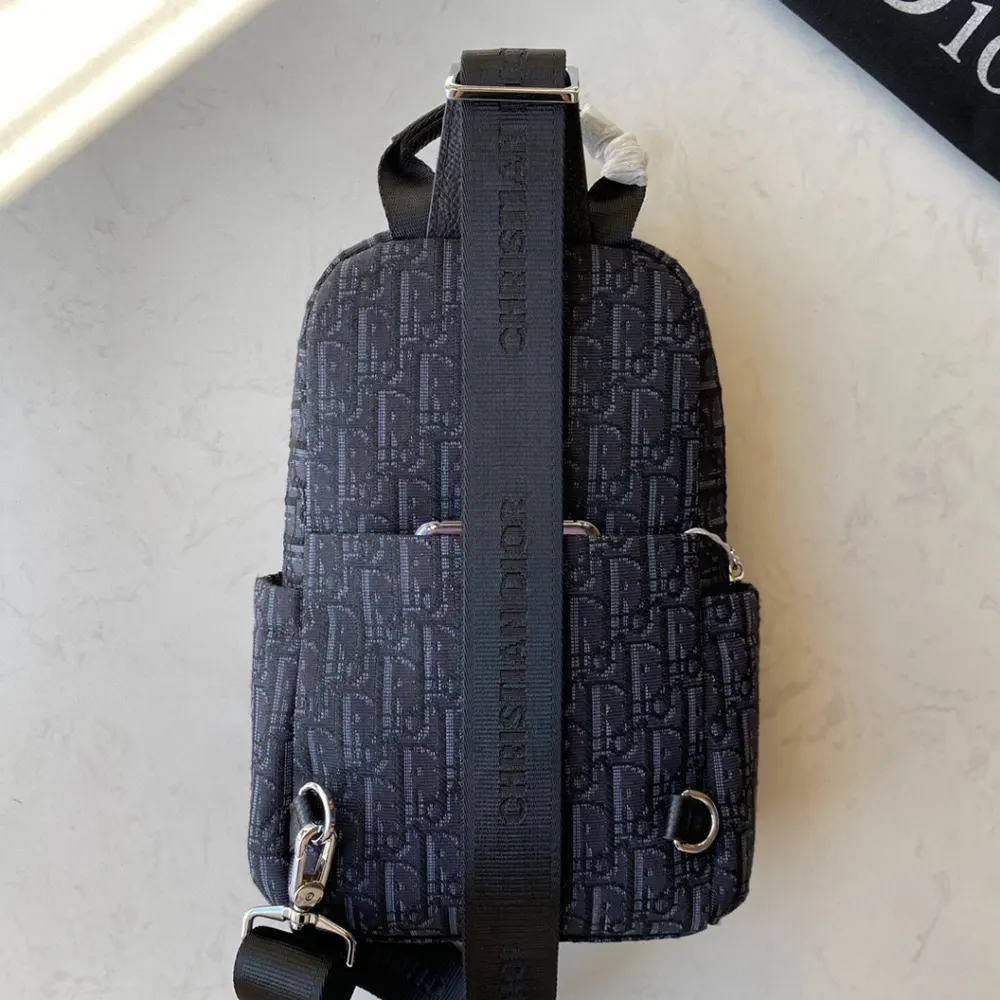 Dior Men Sling Bag Black Dior Oblique Jacquard - image 6