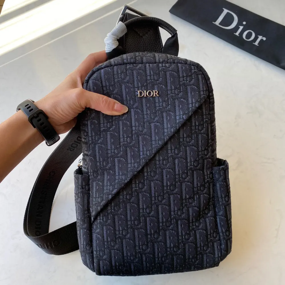 Dior Men Sling Bag Black Dior Oblique Jacquard - image 4