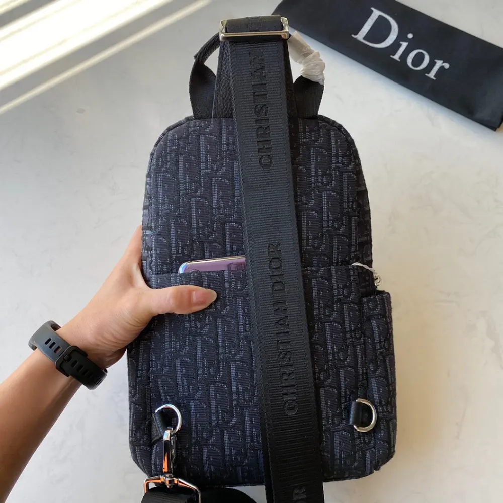 Dior Men Sling Bag Black Dior Oblique Jacquard - image 7