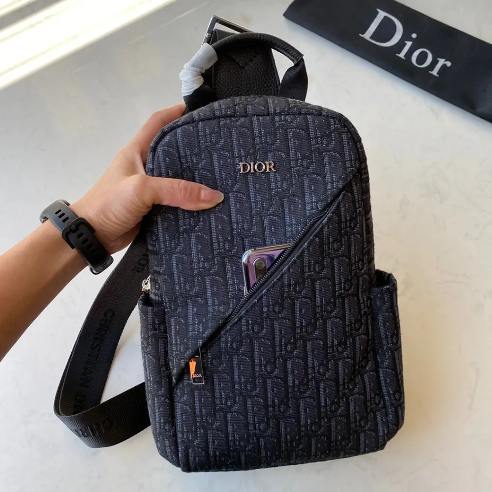 Dior Men Sling Bag Black Dior Oblique Jacquard - image 5