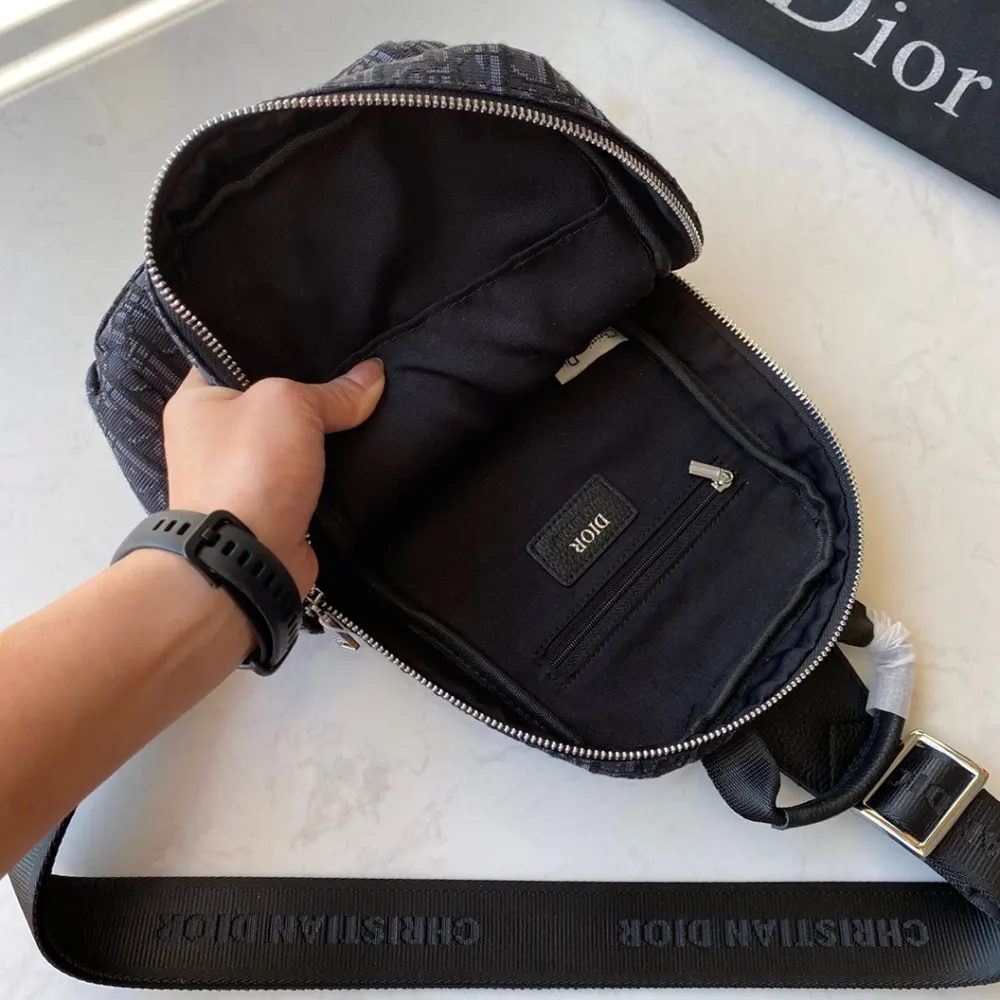 Dior Men Sling Bag Black Dior Oblique Jacquard - image 10