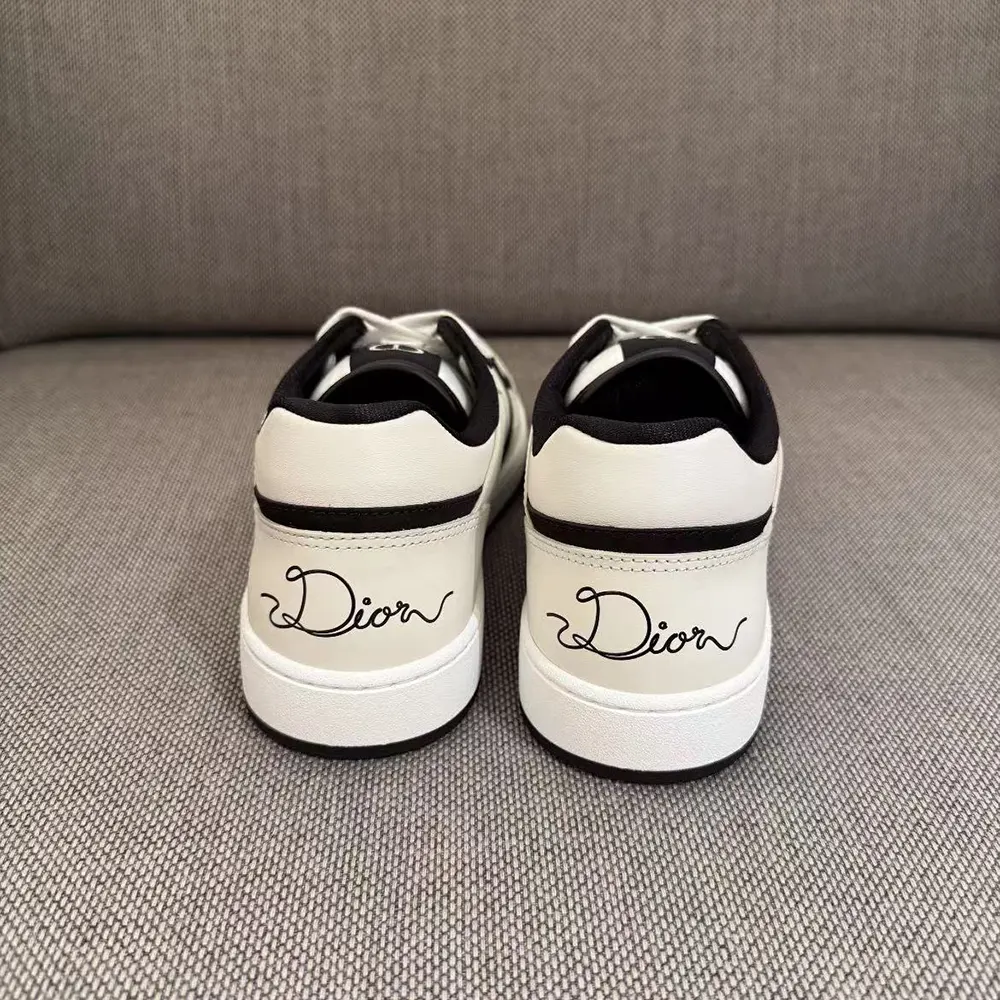 Dior Unisex B27 Uptown Low-Top Sneaker White and Black Smooth Calfskin H069 - image 5