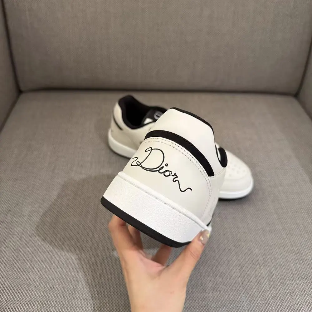 Dior Unisex B27 Uptown Low-Top Sneaker White and Black Smooth Calfskin H069 - image 6