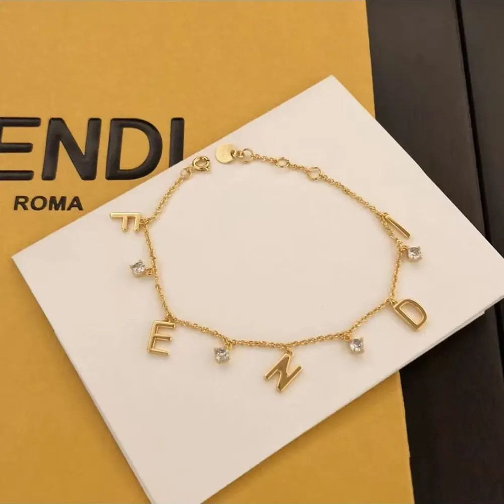 Fendi Women Forever Fendi Gold-colored Bracelet showcasing iconic logo