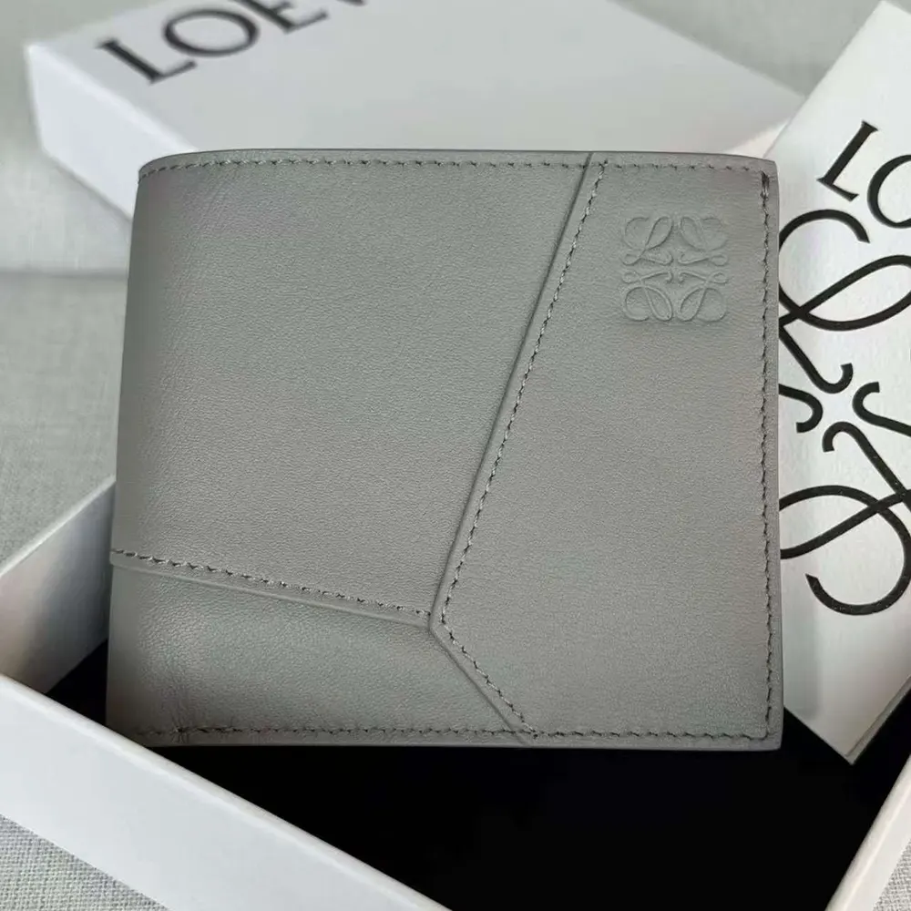 Interior layout of Loewe Unisex Puzzle Bifold Wallet showing card slots