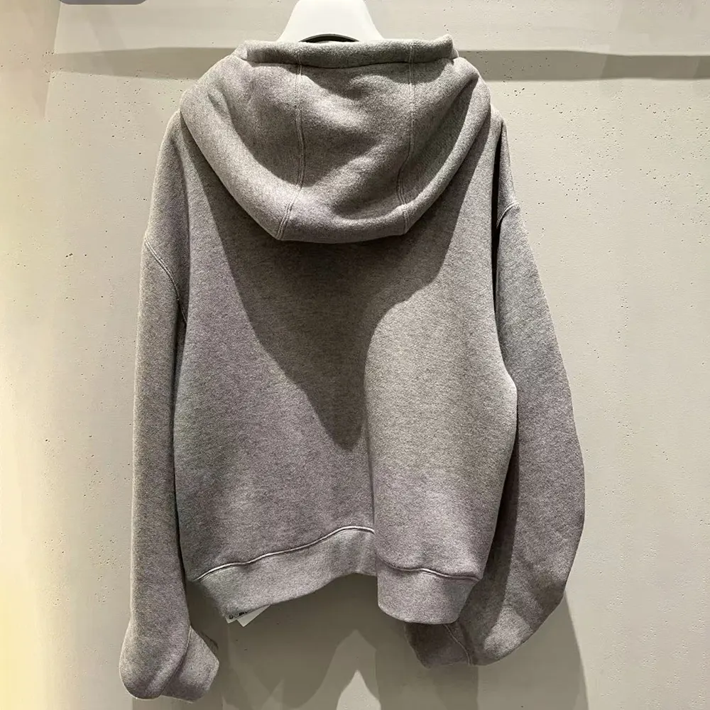 Loewe Women Flamenco Hoodie in Cotton and Cashmere-Grey - image 5