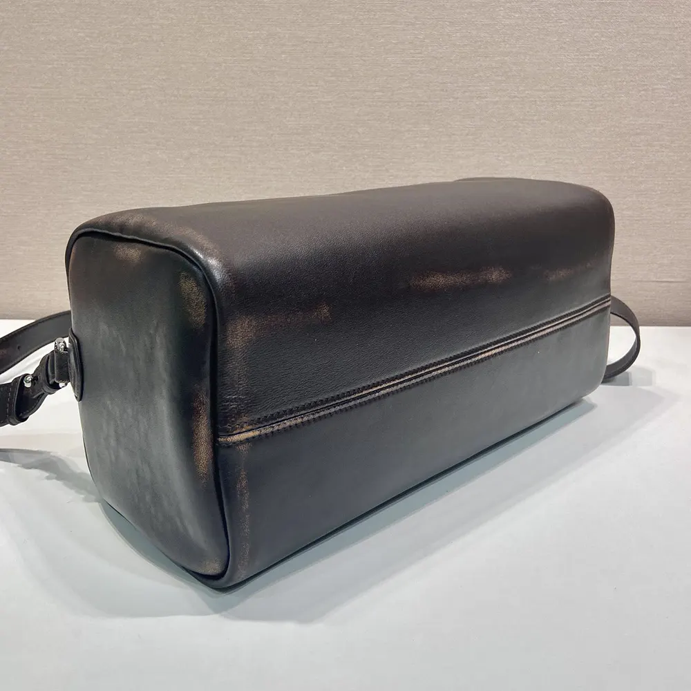 Prada Unisex Small Nappa Leather Duffle Bag-Dark Brown - image 7