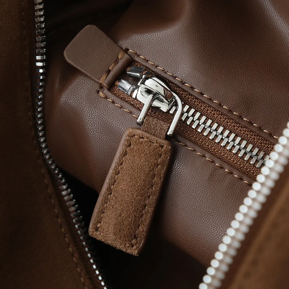 Prada Unisex Small Suede Duffle Bag-Coffee - image 8