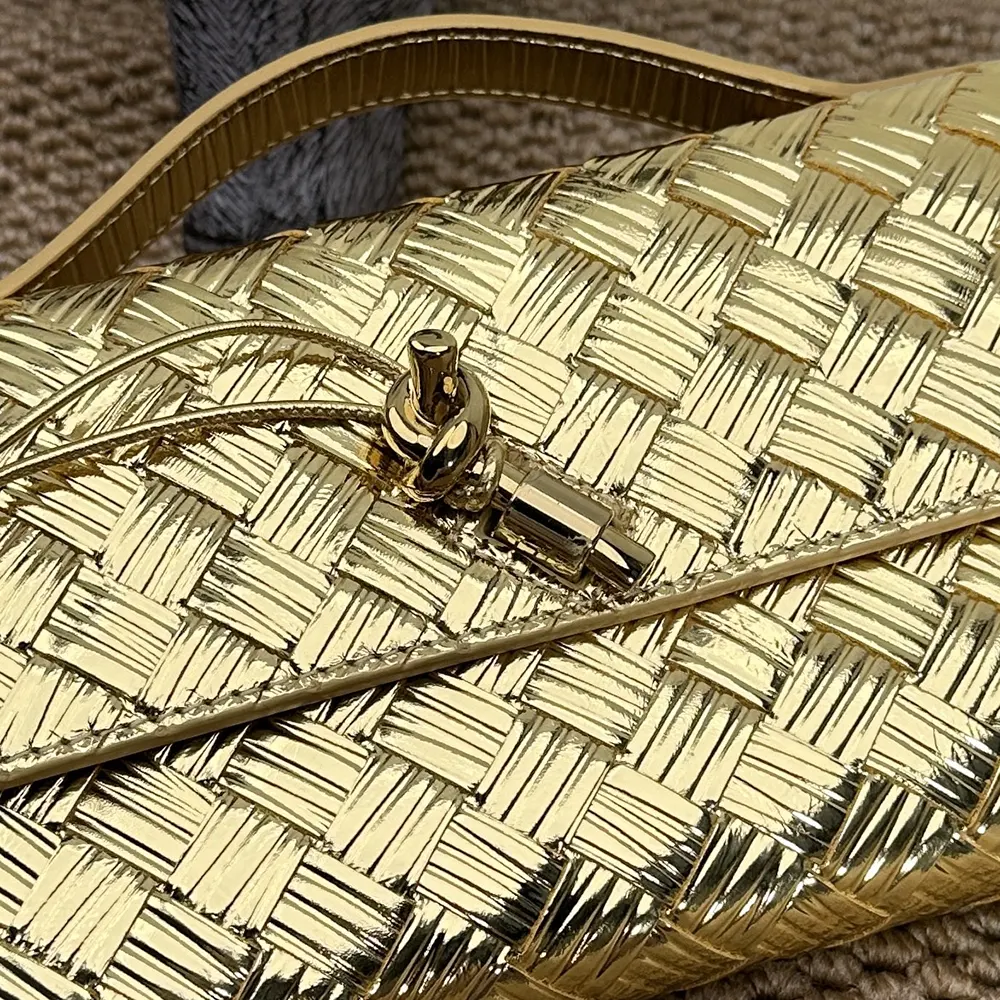 Bottega Veneta Women Andiamo Clutch-Gold - image 9