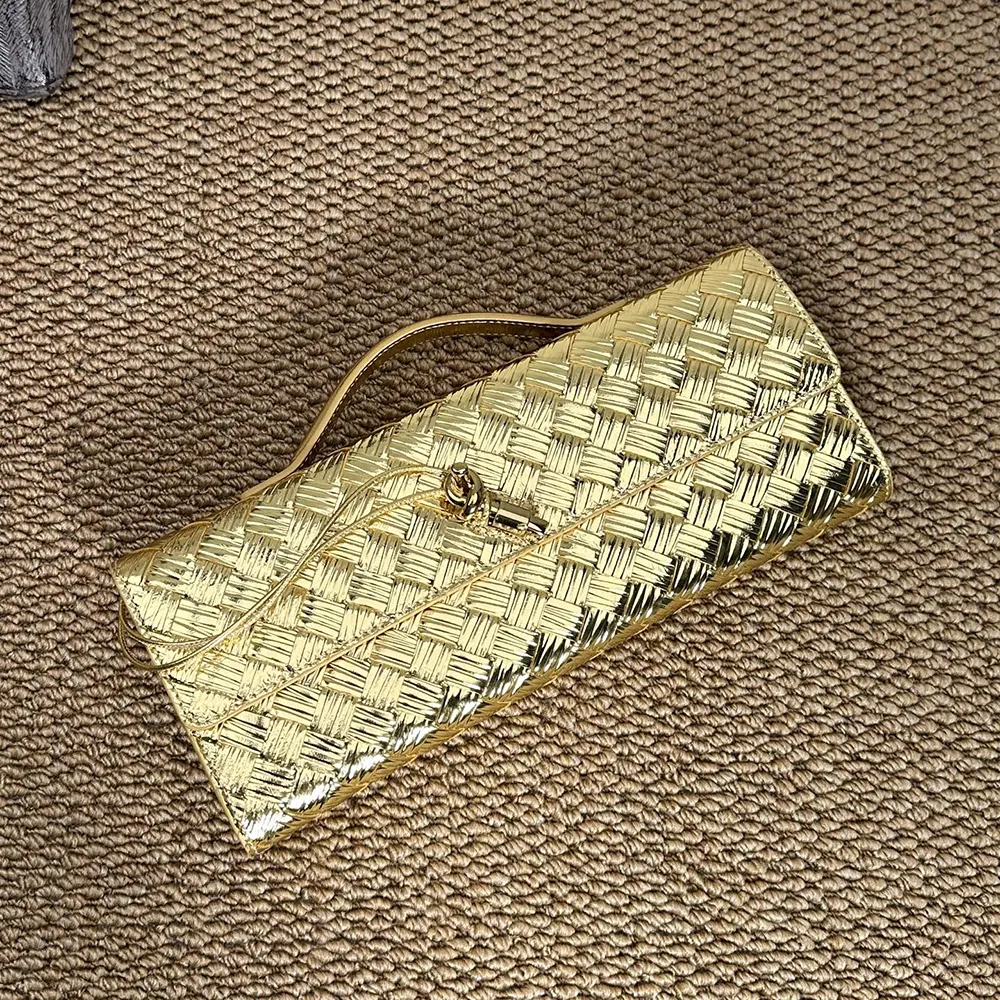 Bottega Veneta Women Andiamo Clutch-Gold - image 5