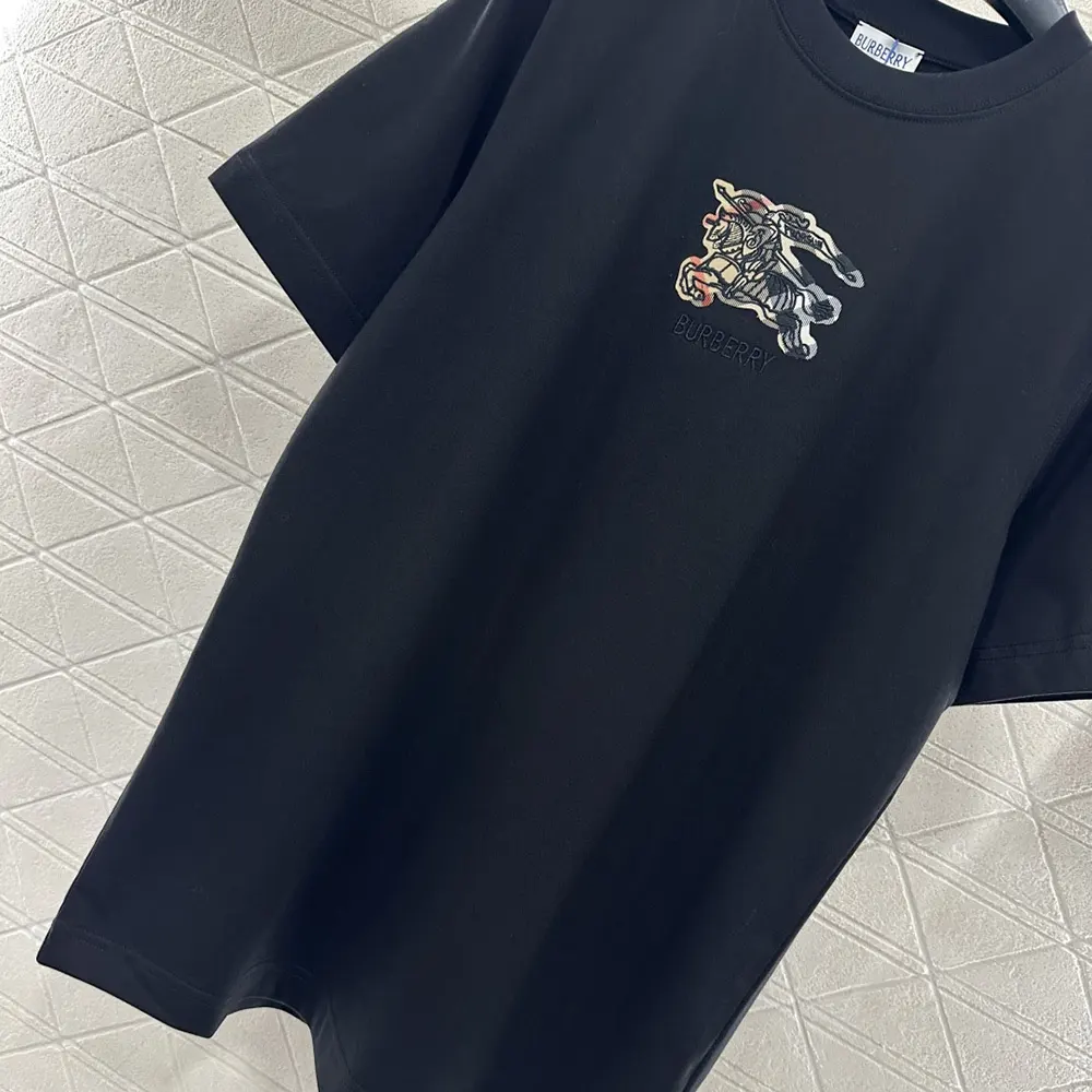 Burberry Men EKD Check Cotton T-shirt-Black - image 6