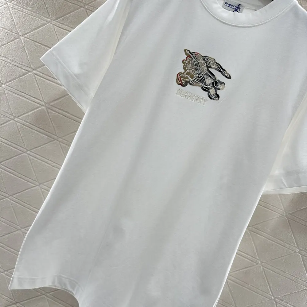 Burberry Men EKD Check Cotton T-shirt-White - image 6