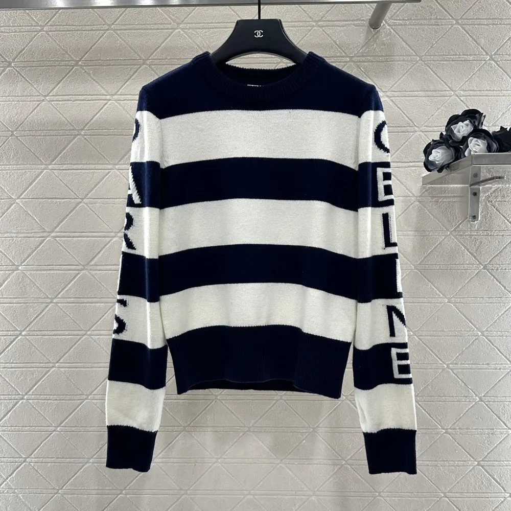 Close-up detail of fabric texture on Celine Women Crewneck Sweater