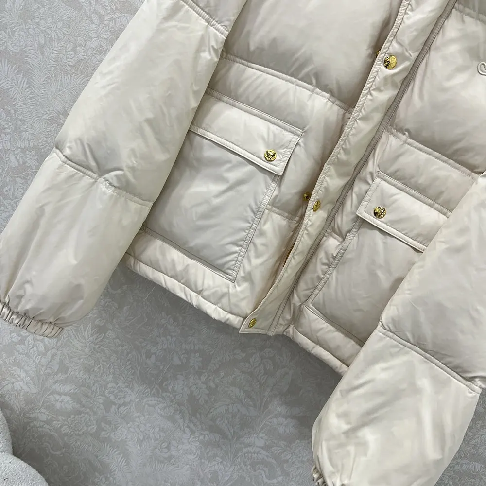 Celine Women Puffer Jacket In Light Nylon-Beige - image 6