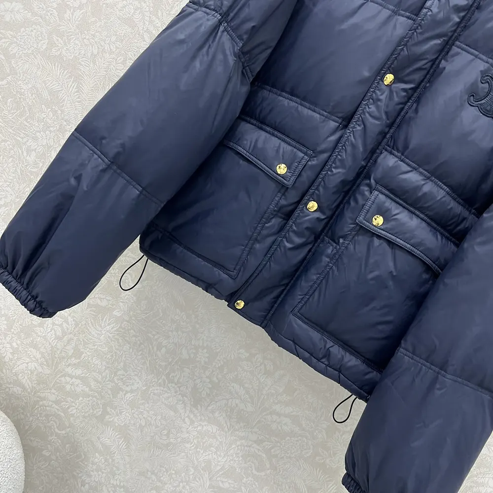 Celine Women Puffer Jacket In Light Nylon-Navy - image 7