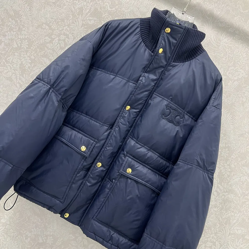 Celine Women Puffer Jacket In Light Nylon-Navy - image 4