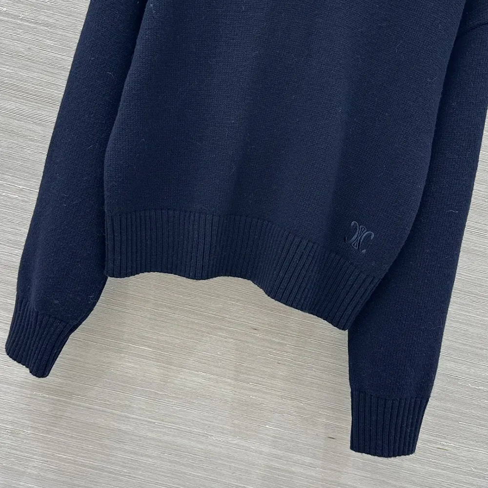 Celine Women V-Neck Sweater in Cashmere - image 9