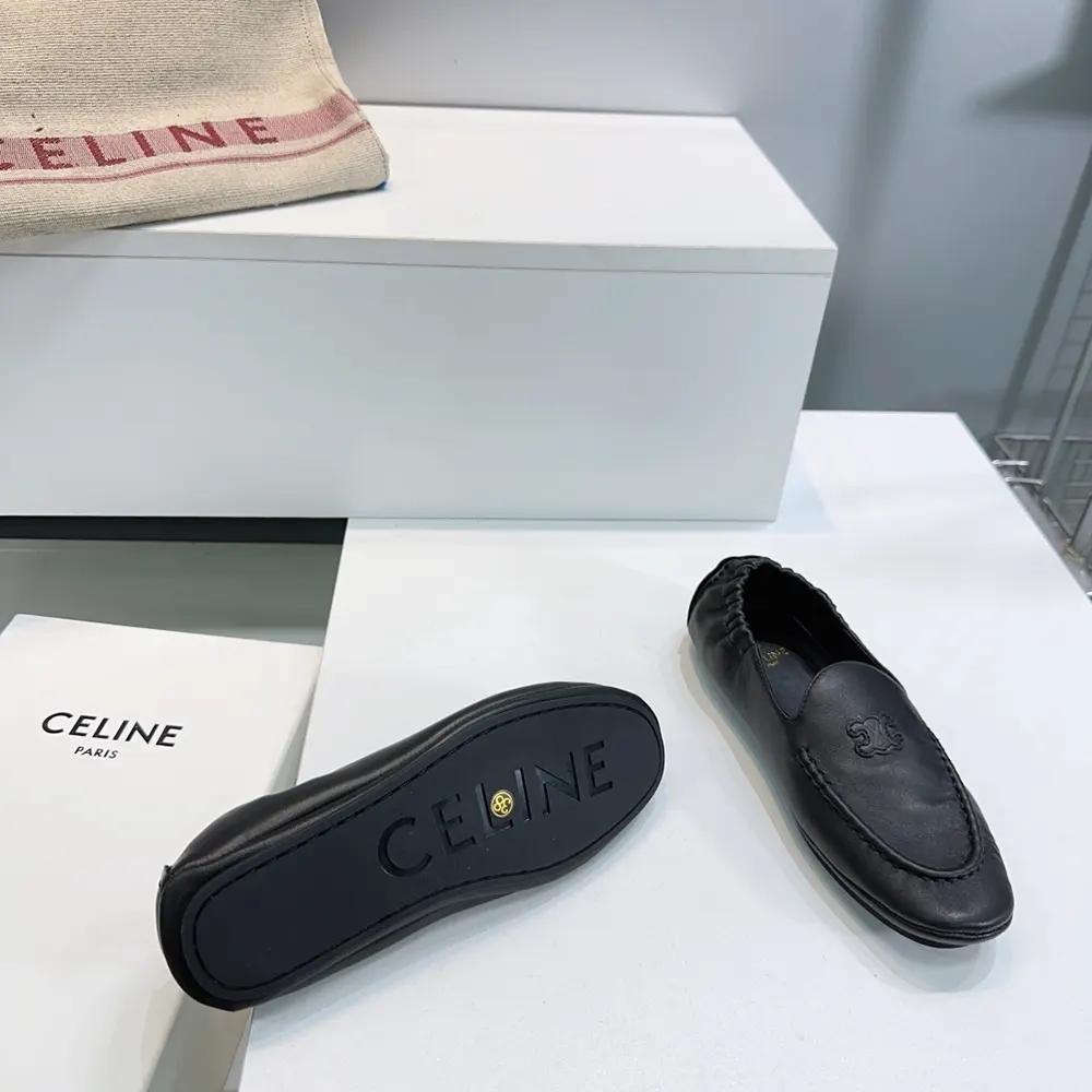 Celine Unisex Adam-Slip-On Loafer In Goatskin-Black - image 9