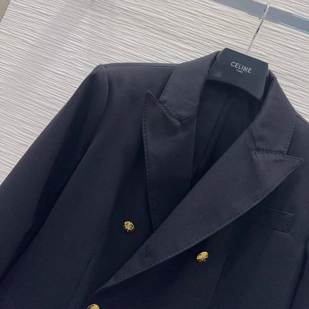 Celine Women Colonne Blazer in Wool Gabardine - image 5