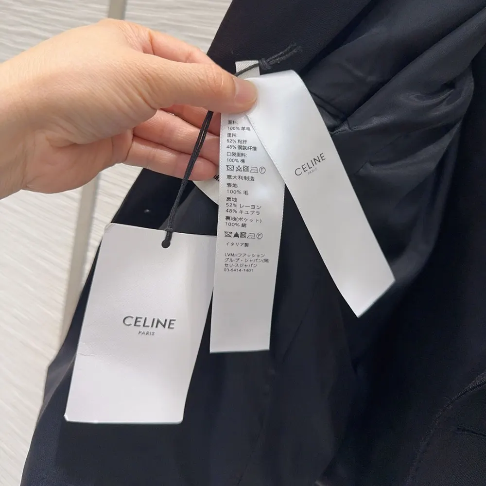 Celine Women Colonne Blazer in Wool Gabardine - image 10