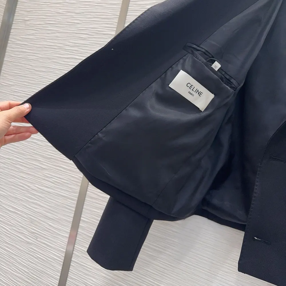 Celine Women Colonne Blazer in Wool Gabardine - image 8