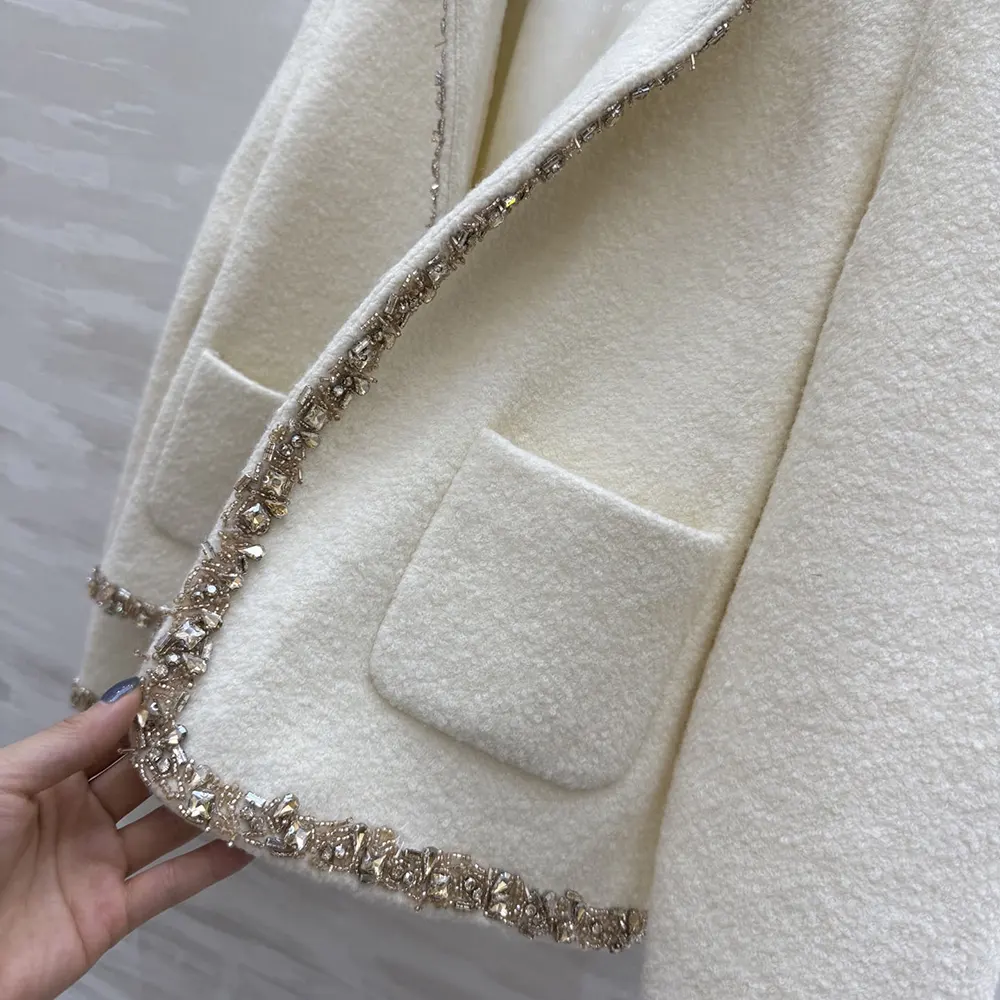 Celine Women Embroidered Chelsea Jacket in Silk Natté - image 9