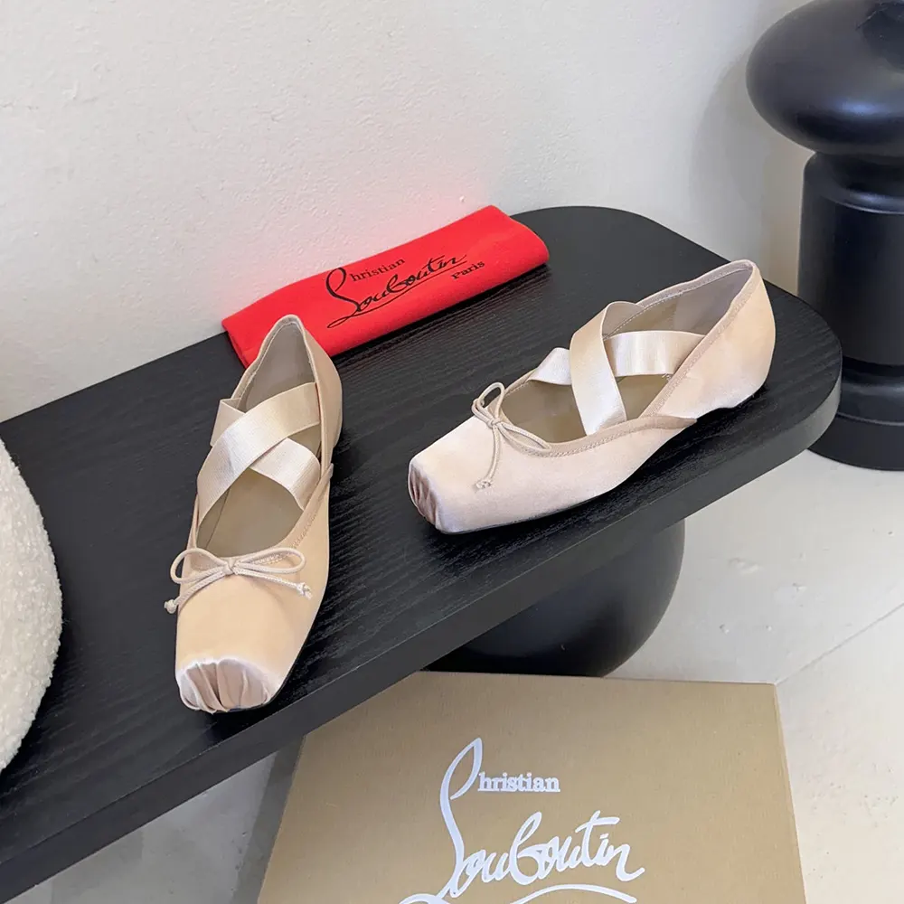 Christian Louboutin Women Cassiasticina Ballerinas Crepe Satin-Pink - image 5