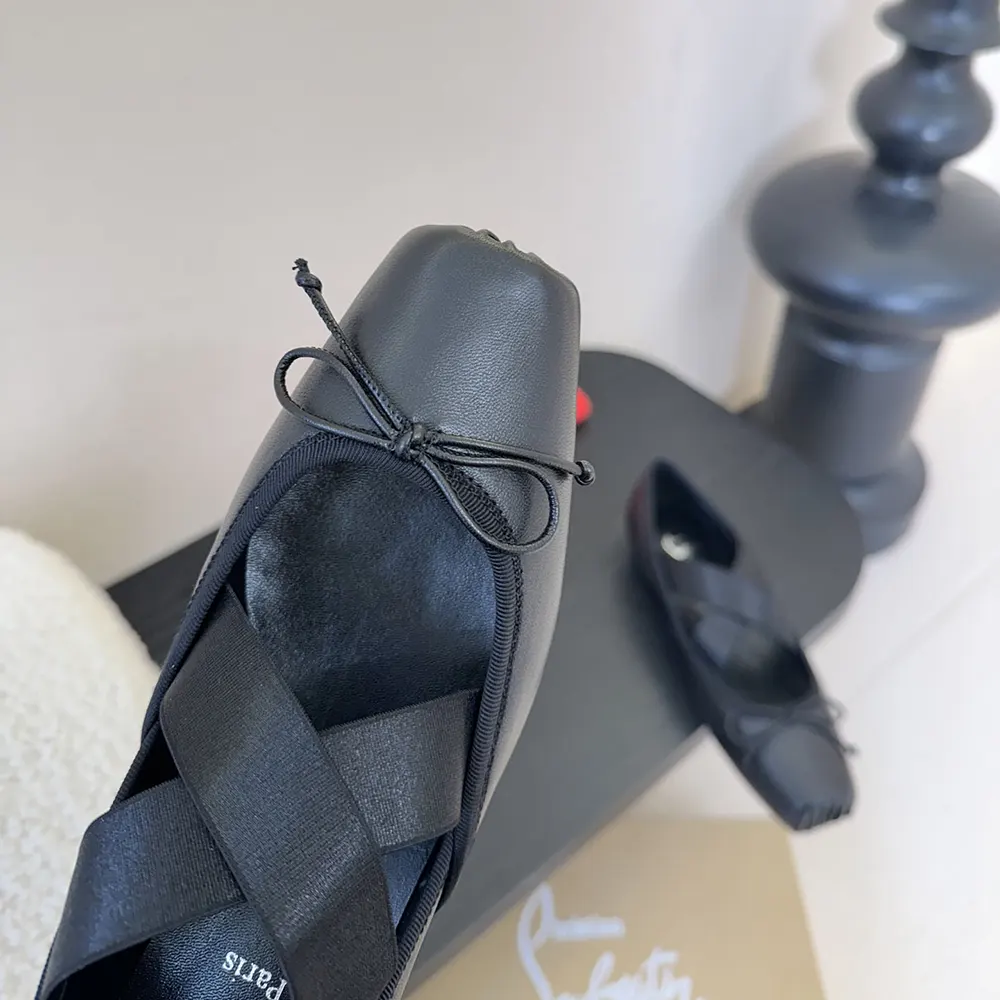 Christian Louboutin Women Cassiasticina Ballerinas Lamb Nappa Leather-Black - image 7