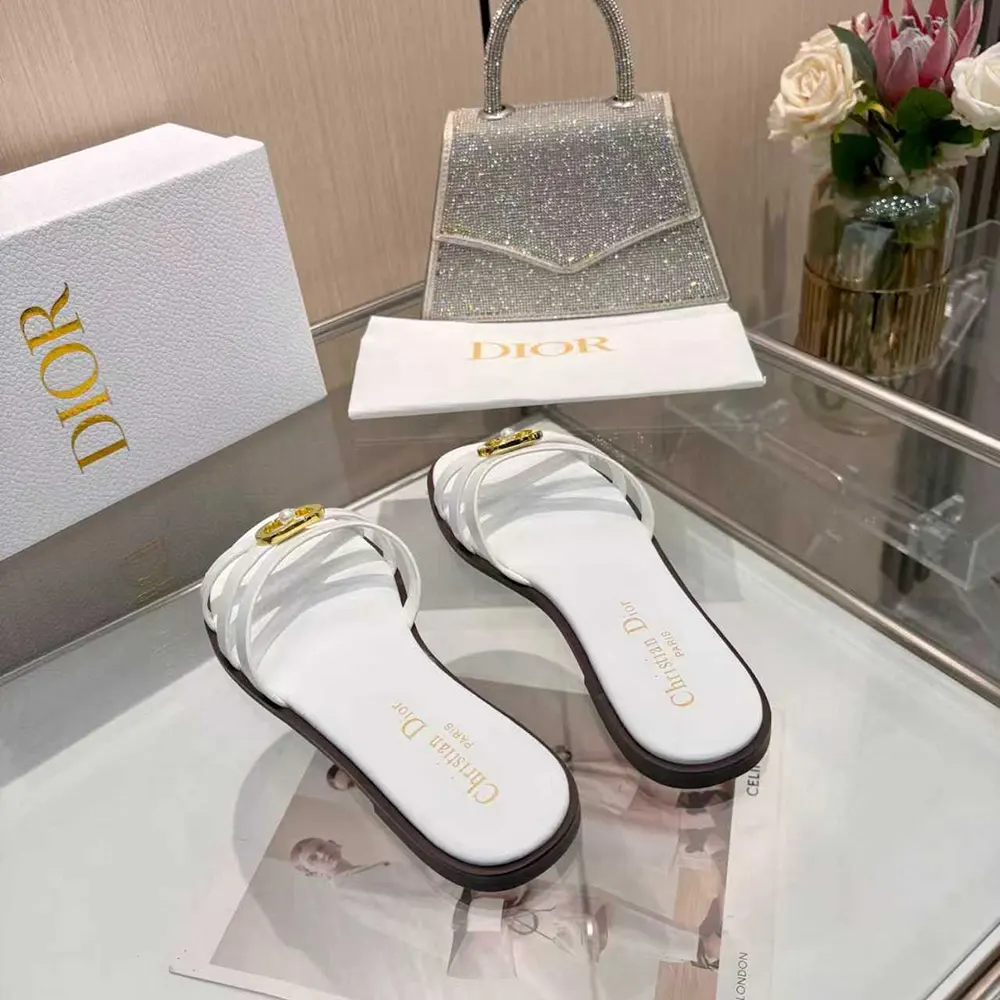 Dior Women 30M Slide White Calfskin - image 6