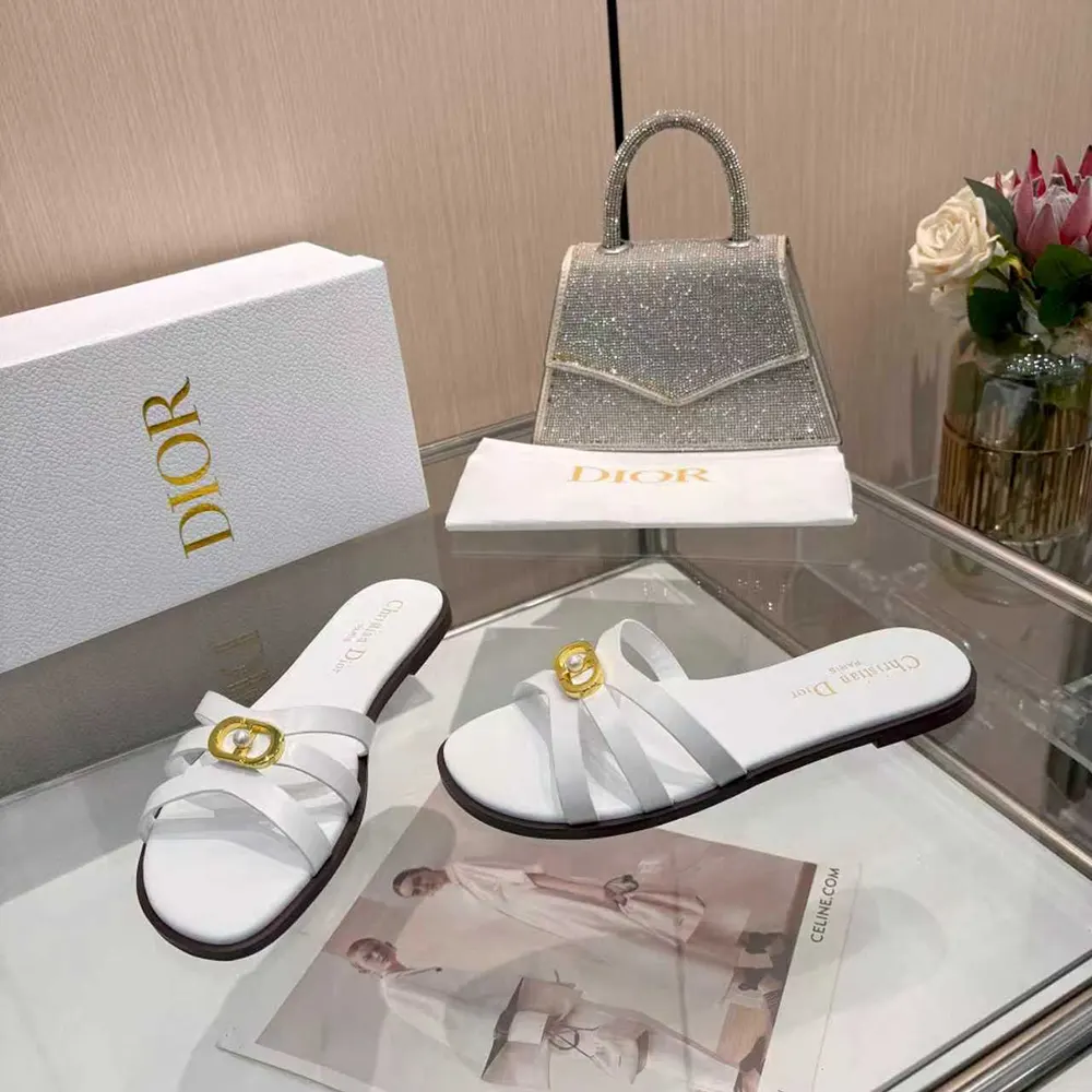 Dior Women 30M Slide White Calfskin - image 5
