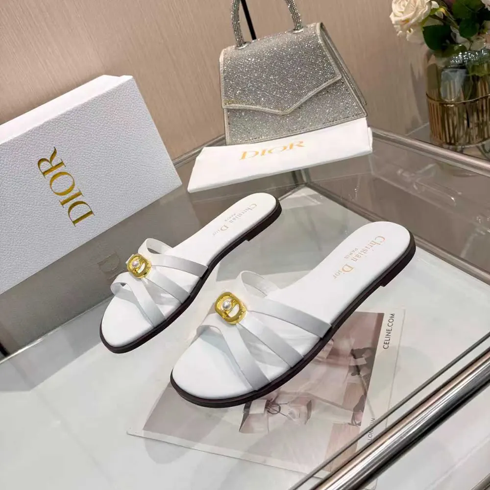 Dior Women 30M Slide White Calfskin - image 4