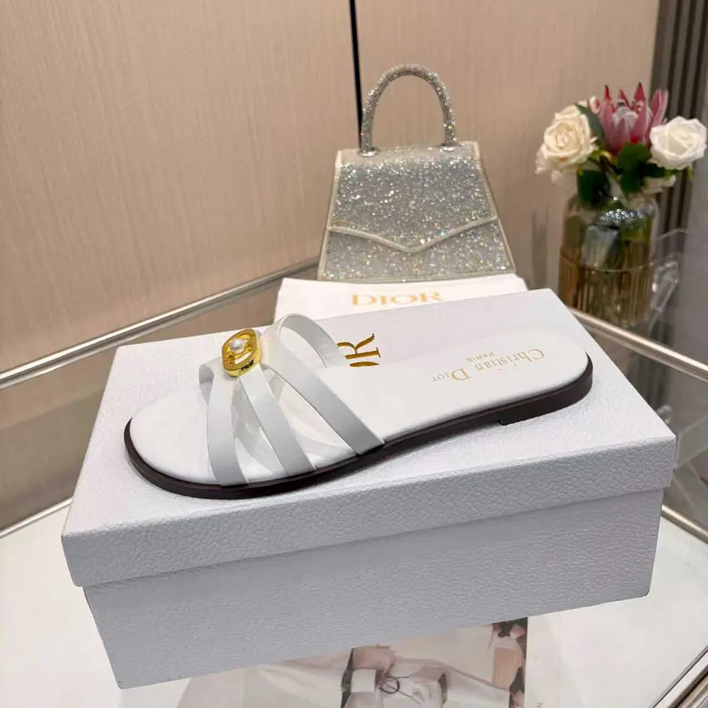 Dior Women 30M Slide White Calfskin - image 7