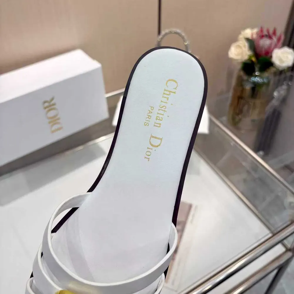 Dior Women 30M Slide White Calfskin - image 9