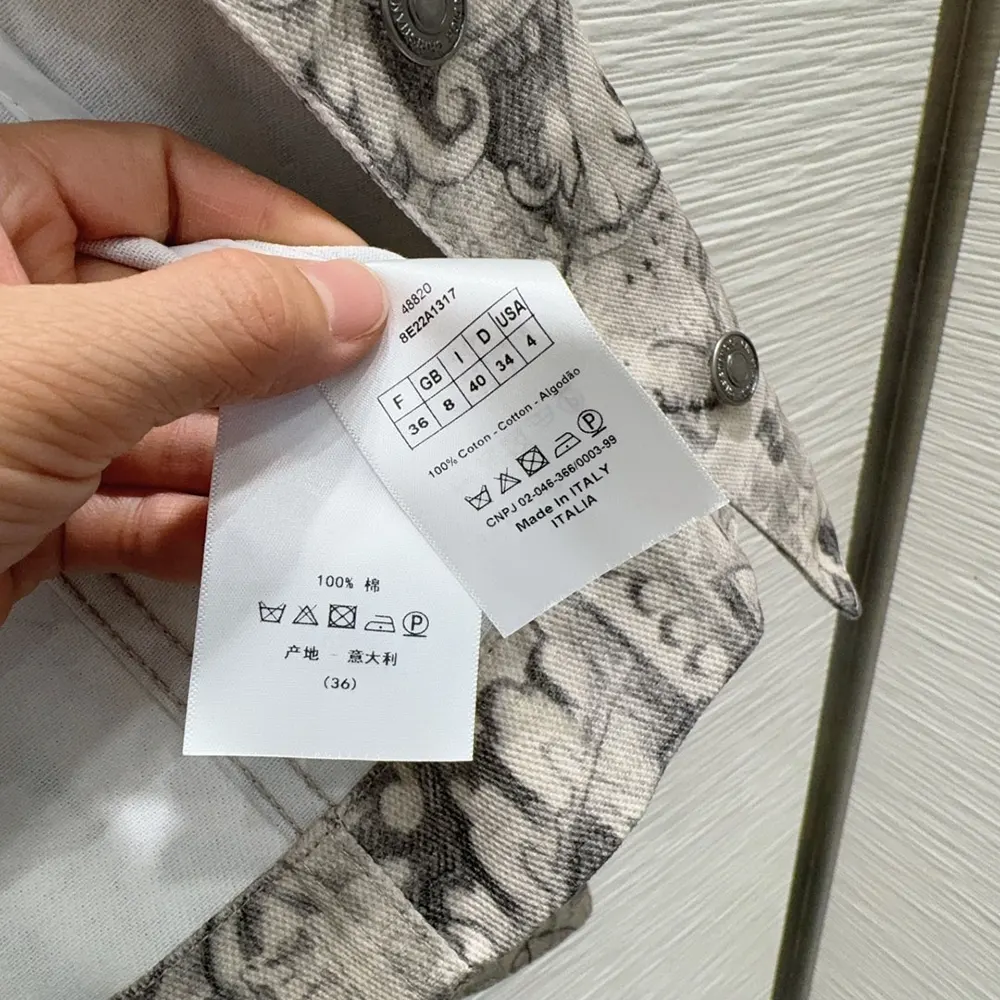 Dior Women Belted Jacket Beige Dior Barocco Cotton-Linen Denim - image 10