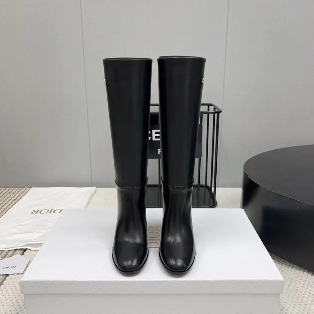 Dior Women D-Town Heeled Boot Black Supple Calfskin - image 5