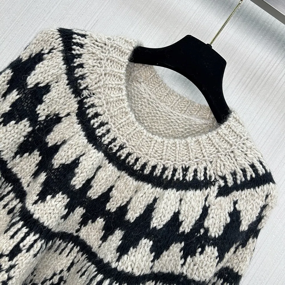 Dior Men DiorAlps Sweater Beige and Black Alpaca Wool and Cotton Knit - image 4