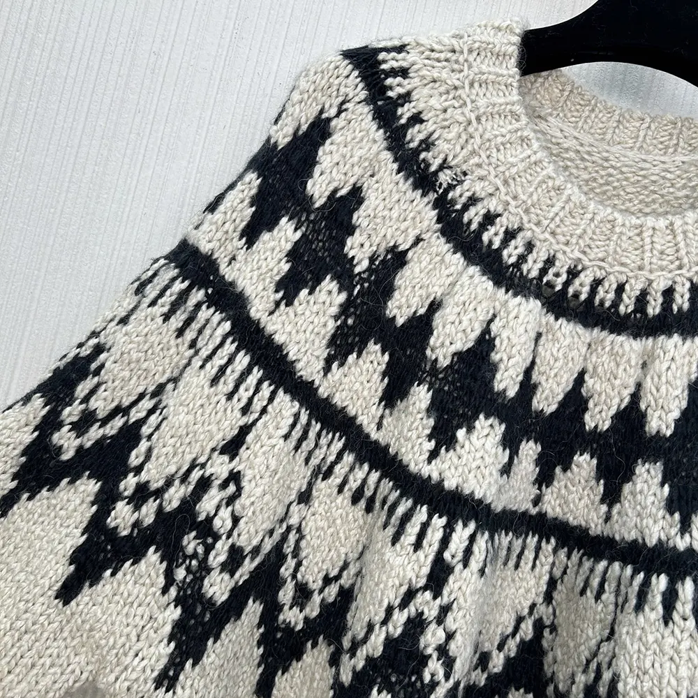 Dior Men DiorAlps Sweater Beige and Black Alpaca Wool and Cotton Knit - image 5