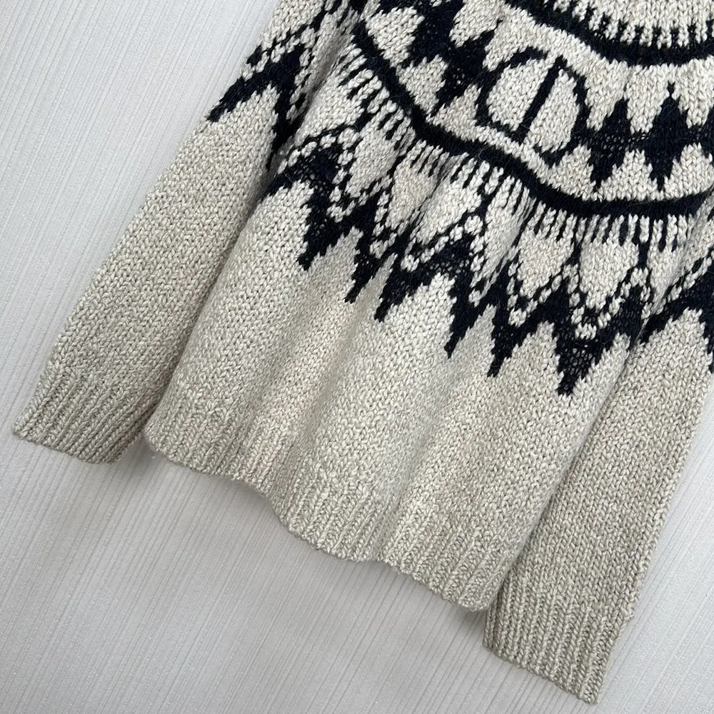 Dior Men DiorAlps Sweater Beige and Black Alpaca Wool and Cotton Knit - image 7