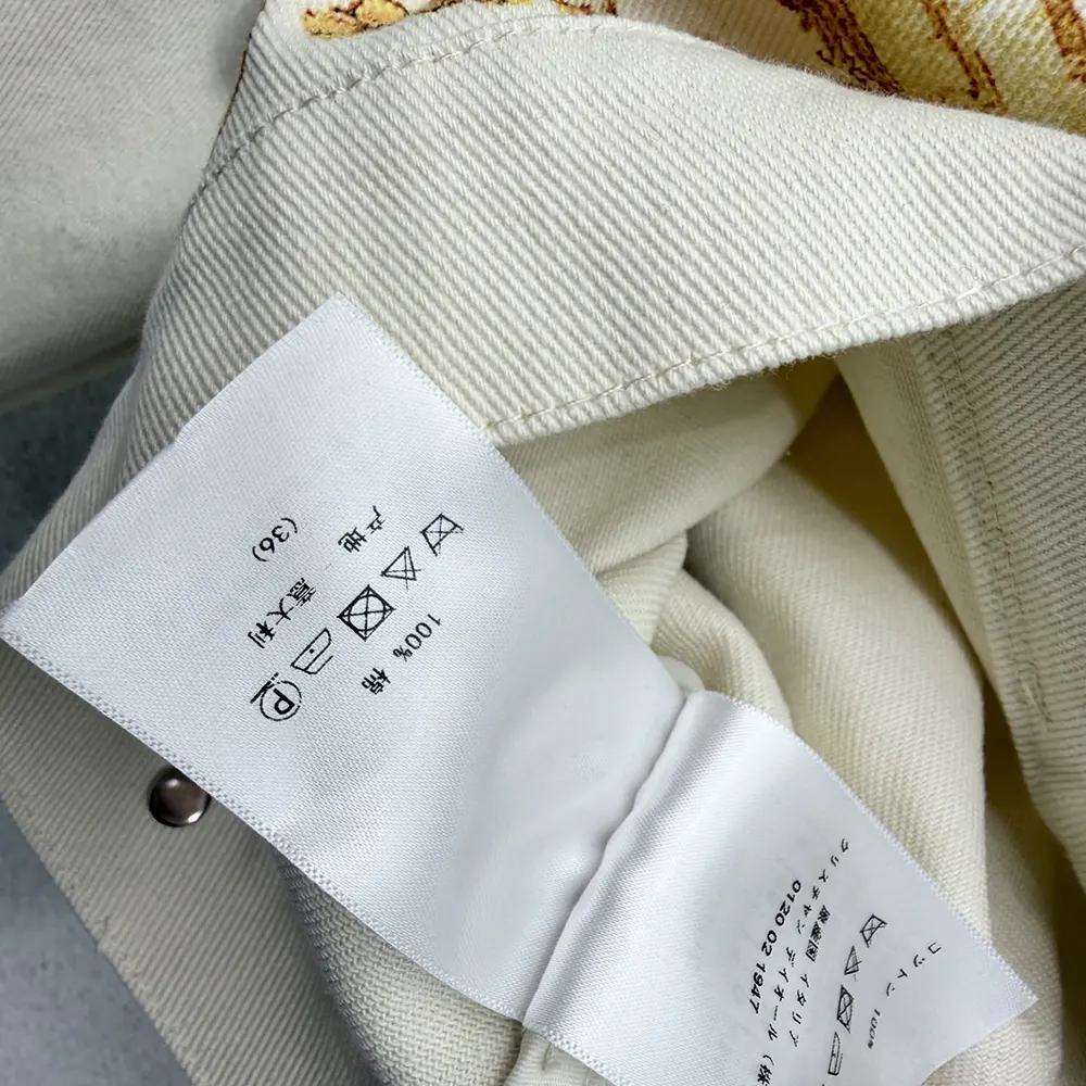 Dior Men Jacket Ecru Cotton Denim with Gold-Tone Dioresque Stella Motif - image 7