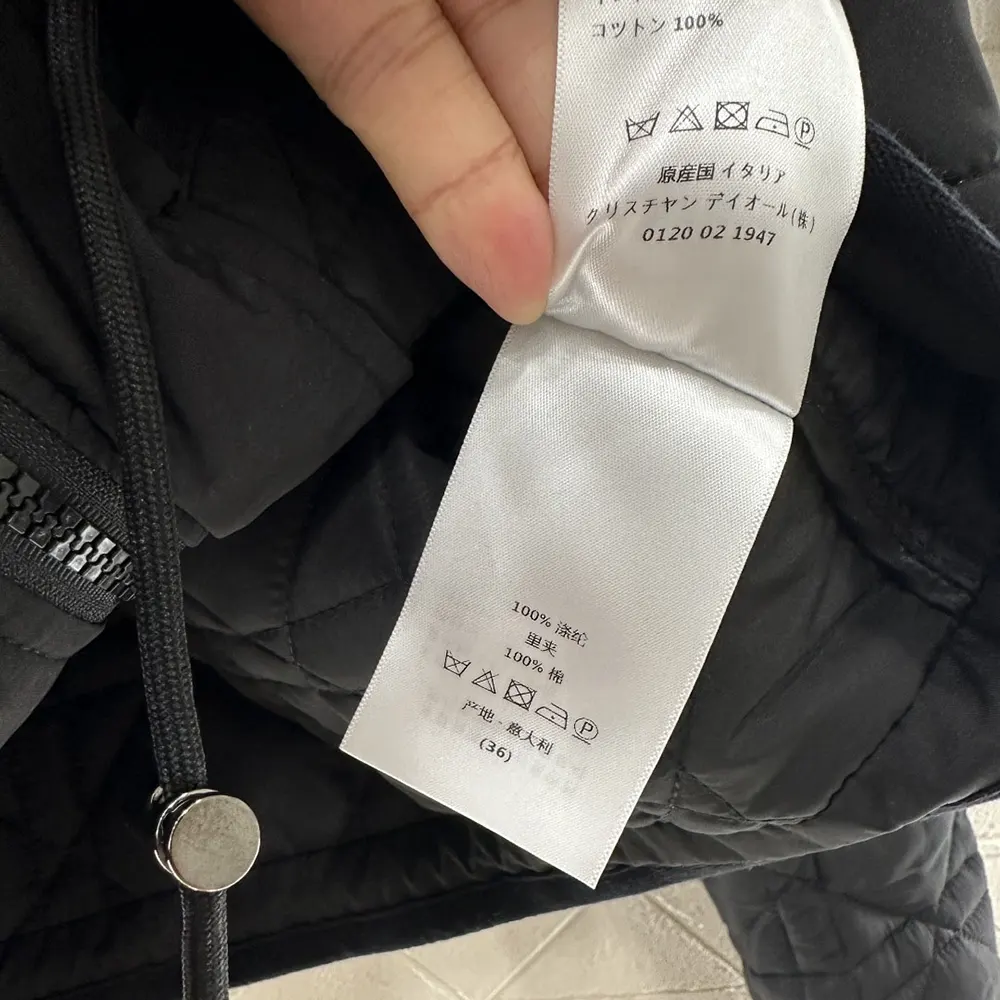 Dior Women Macrocannage Coat with Scarf Collar Black Quilted Technical Taffeta - image 10