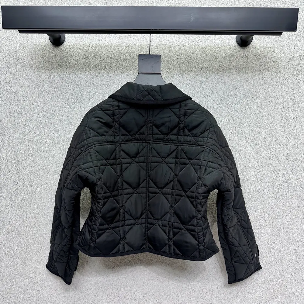 Side angle showing fitted silhouette of Dior Women Macrocannage Fitted Jacket
